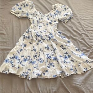 Hollister Floral Puff Sleeve Dress